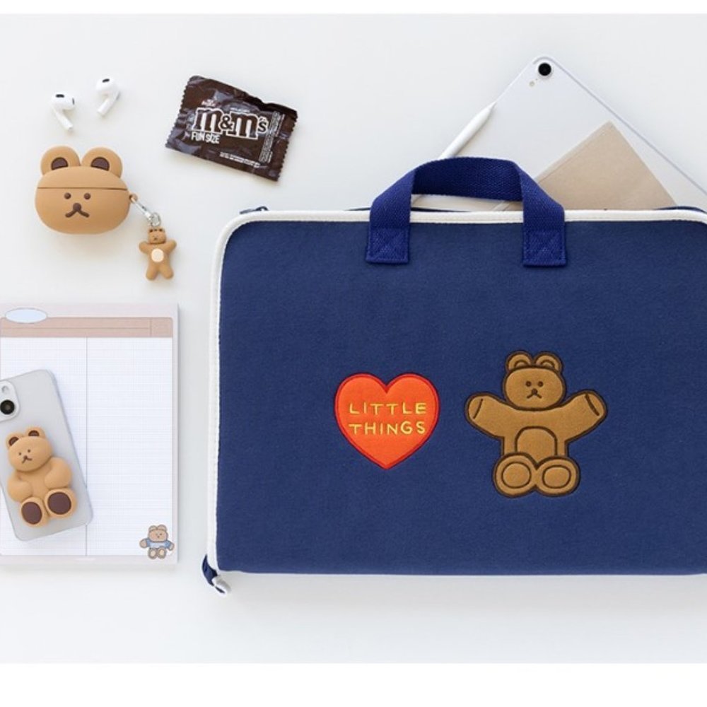 15 Laptop Macbook Bags with Handle Navy
